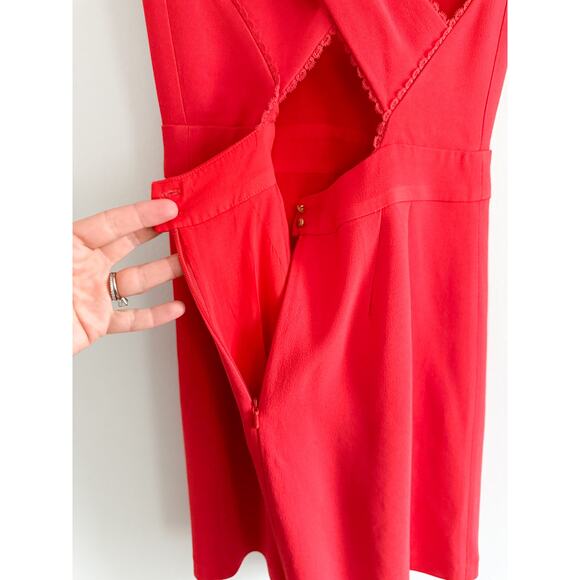 Sézane | Sezane | Robe Alya Dress in Coral/Red | Sz 36/4 - Picture 9 of 12